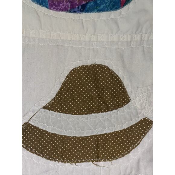 Vintage Homemade Ladies Hat Quilt- Has Callouts - Picture 7 of 16